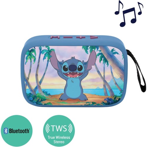 Lexibook Disney Stitch Childrens Portable Stitch Speaker With Bluetooth 25.BT018D 3380743100807