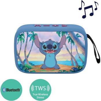 Lexibook Disney Stitch Childrens Portable Stitch Speaker With Bluetooth 25.BT018D 3380743100807
