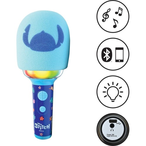 Lexibook Disney Stitch Stitch, Ασύρματο Μικρόφωνο Με Ηχείο Και Φώτα 25.MIC280D 3380743104904