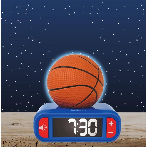 Lexibook Basketball Nightlight Alarm Clock, Sounds And Melodies, LCD Backl 25.RL800BA 3380743103761