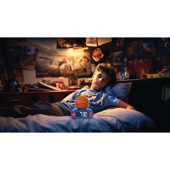 Lexibook Basketball Nightlight Alarm Clock, Sounds And Melodies, LCD Backl 25.RL800BA 3380743103761