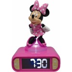 Lexibook Disney Minnie Mouse Disney, Minnie Nightlight Alarm Clock, Sounds And Melodies, LCD B 25.RL800MN 3380743101316