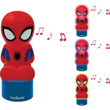 Lexibook ns01sp spiderman nightlight and speaker for childrens room, colour change,  25.NS01SP 3380743098302
