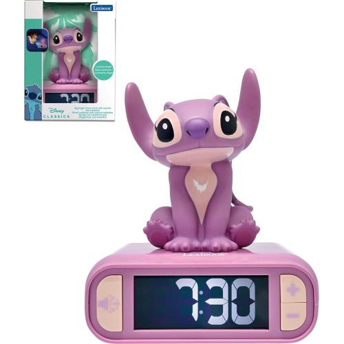 Lexibook Disney Stitch Stitch, Angel Night Light Alarm Clock, Sounds And Melodies, Back 25.RL800D1 3380743107288