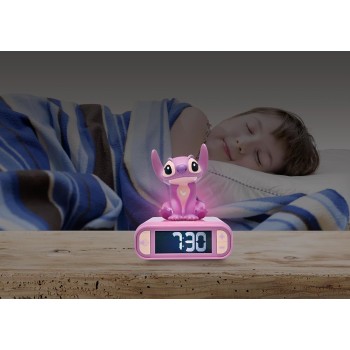 Lexibook Disney Stitch Stitch, Angel Night Light Alarm Clock, Sounds And Melodies, Back 25.RL800D1 3380743107288