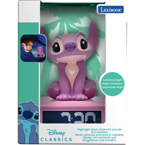 Lexibook Disney Stitch Stitch, Ξυπνητήρι 3D Angel Night Light Block, Ήχοι Και Μελωδίες 25.RL800D1 3380743107288