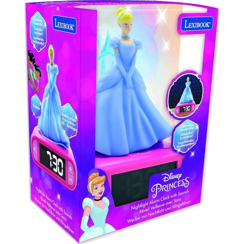 Lexibook Disney Princess digital alarm kids with night light snooze, childrens clock, luminous disne 25.RL800DP 3380743078939