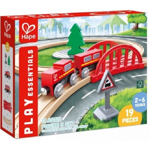 Hape Railway Wooden Classic Figure 8 Train Set E3793A 6943478039261