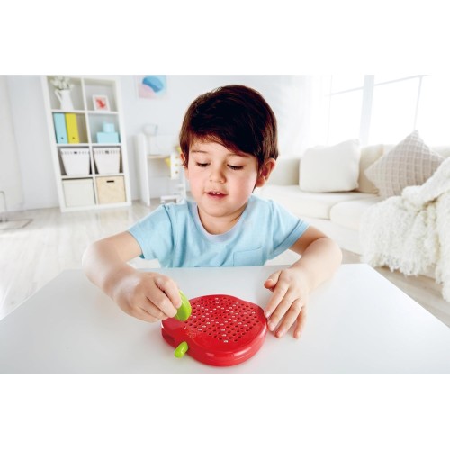Hape Μαγνητικό Πάνελ–Μήλο Με Μαγνητικό Στυλό Και Μπίλιες -Παιχνίδι Μαγνητικής Τέχνης Apple-SD E1712A 6943478029194