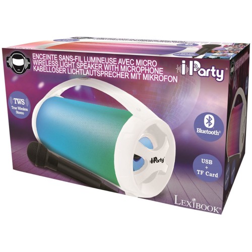 Lexibook Childrens Speaker With Iparty Karaoke Microphone 25.BTP585Z 3380743086170