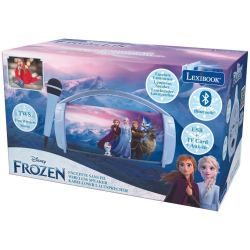 Lexibook Disney Frozen Παιδικό Ηχείο Frozen με φως και Μικρόφωνο Karaoke 25.BTP585FZZ 3380743105147