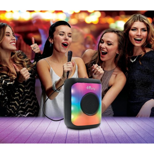 Lexibook Iparty, Portable Bluetooth Speaker With Microphone, Powerful Volume, Multi-Colored Lighting Effects, Rechargeable Batt 