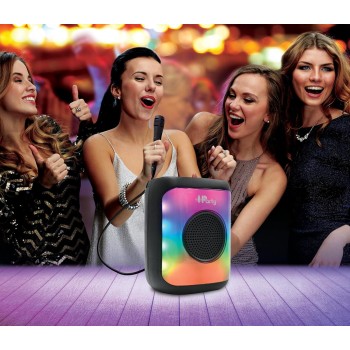 Lexibook Iparty, Portable Bluetooth Speaker With Microphone, Powerful Volume, Multi-Colored Lighting Effects, Rechargeable Batt 
