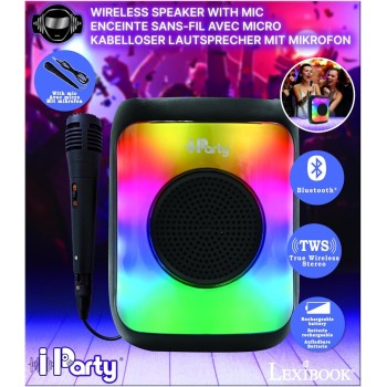 Lexibook Iparty, Φορητό Ηχείο Bluetooth Με Μικρόφωνο 25.K8310 3380743105239