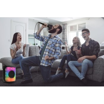 Lexibook Iparty, Portable Bluetooth Speaker With Microphone, Powerful Volume, Multi-Colored Lighting Effects, Rechargeable Batt 