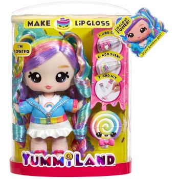 MGA Entertainment Yummiland LIPGLOSS Κούκλα Μεγάλη & Ζωάκι Rainbow 121022-EUC 035051121022