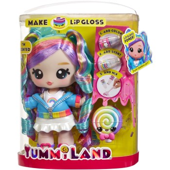 MGA Entertainment Yummiland LIPGLOSS Κούκλα Μεγάλη & Ζωάκι Rainbow 121022-EUC 035051121022