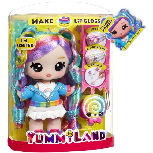 MGA Entertainment Yummiland LIPGLOSS Κούκλα Μεγάλη & Ζωάκι Rainbow 121022-EUC 035051121022