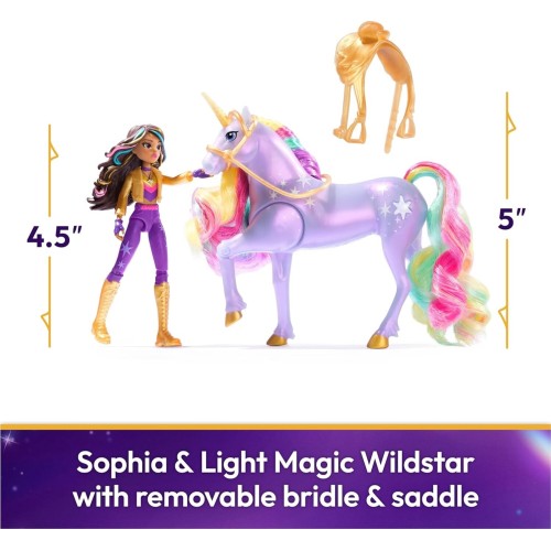 Spin Master Unicorn Academy, Sophia And Light Magic Wildstar With  Light-Up Effects, 2  105941 778988249796