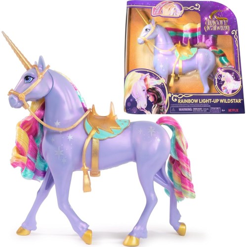 Spin Master unicorn academy,  rainbow light-up wildstar unicorn toy with lights, sounds 105945 681147036246