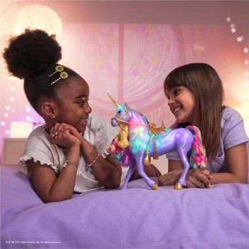 Spin Master unicorn academy,  rainbow light-up wildstar unicorn toy with lights, sounds 105945 681147036246