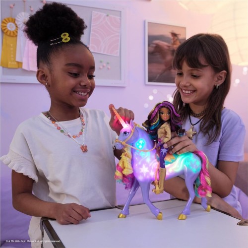 Spin Master unicorn academy,  rainbow light-up wildstar unicorn toy with lights, sounds 105945 681147036246