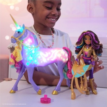Spin Master unicorn academy,  rainbow light-up wildstar unicorn toy with lights, sounds 105945 681147036246