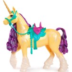 Spin Master unicorn academy, unicorn with head movement, 2 riding accessories, 27.9cm,  105944 681147036260