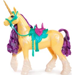 Spin Master unicorn academy, unicorn with head movement, 2 riding accessories, 27.9cm,  105944 681147036260