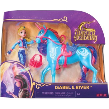 Spin Master unicorn academy, unicorn with head movement, 2 riding accessories, 27.9cm,  105944 681147036260