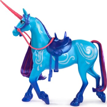 Spin Master unicorn academy, unicorn with head movement, 2 riding accessories, 27.9cm,  105944 681147036260