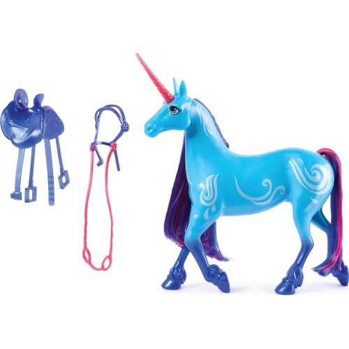 Spin Master unicorn academy, unicorn with head movement, 2 riding accessories, 27.9cm,  105944 681147036260