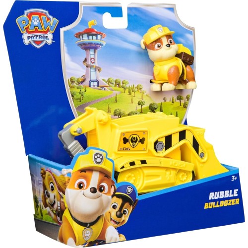 Spin Master paw patrol, rubbles bulldozer toy truck with collectible action figure, sus 107161 681147037540
