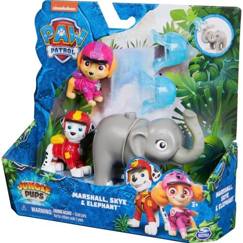 Spin Master Jungle Pups - Marshall,Skye & Elephant Figures Paw Patrol 105927 778988496466