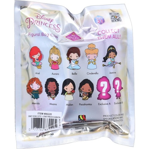 Monogram Disney Minnie Mouse Disney: Ultimate Princess (Blind Bag/Random) 3D Foam Bag Clipsfigures 104429 077764862205