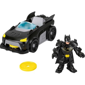 Mattel Fisher-Price DC Super Friends Metal Force Batmobile Toy Car, 3-Inch Batman Φιγούρα Με Αξεσουάρ JFJ68 194735298471