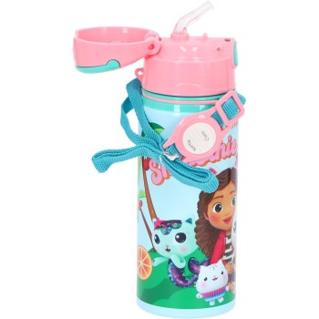 kids licensing Gabbys Dollhouse KL Παγούρι Αλουμινίου 600Ml Με Λαβή Cabbys Dollhouse GD00010 8435507876629