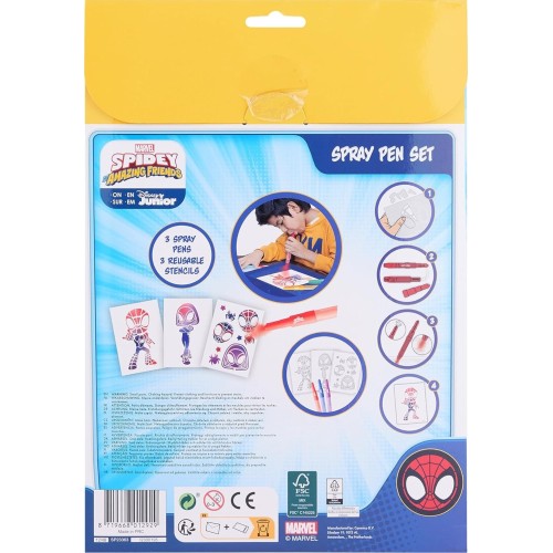 canenco Spiderman - spidey and his super friends - spray pen set a4 enveloppe - colouring pen SP23363 8719668012929