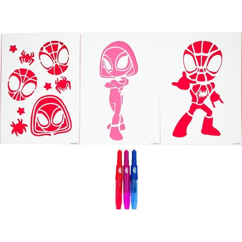 canenco Spiderman - spidey and his super friends - spray pen set a4 enveloppe - colouring pen SP23363 8719668012929