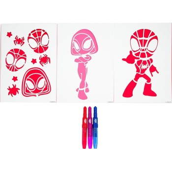 canenco Spiderman Spidey Σετ Αερογράφοι Σε Α4 Χαρτί SP23363 8719668012929