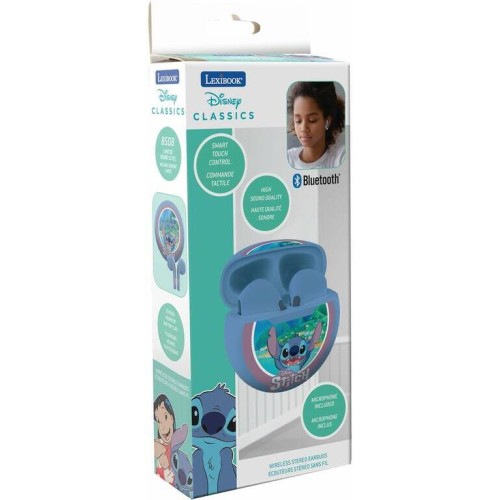 Lexibook Disney Stitch Wireless Childrens Stitch Headings With Case 25.HPBT05D 3380743100814