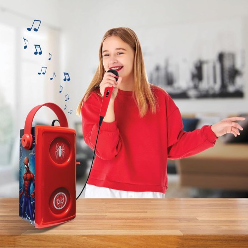 Lexibook Childrens Speaker With Microphone and Bluetooth Spiderman 25.BTP185SPZ 3380743109015