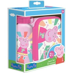 Diakakis imports Peppa Peppa PIG Food Set 800ml-pagouri Aluminum 500ml 000482830 5205698741333