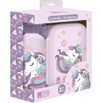 Diakakis imports Σετ Φαγητού Must Team Lovely Unicorn Φαγητοδοχείο 800ml-παγούρι Αλουμινίου 500ml 000586459 5205698736803