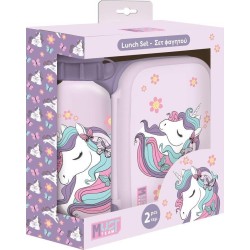 Diakakis imports Σετ Φαγητού Must Team Lovely Unicorn Φαγητοδοχείο 800ml-παγούρι Αλουμινίου 500ml 000586459 5205698736803