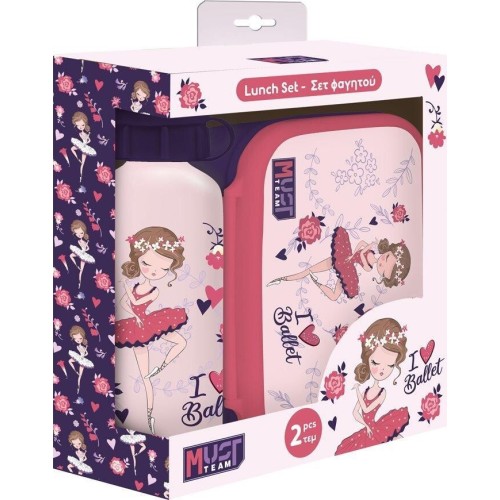 Diakakis imports Σετ Φαγητού Must Team I Love Ballet Φαγητοδοχείο 800ml-παγούρι Αλουμινίου 500ml 000586456 5205698736742