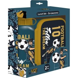Diakakis imports Σετ Φαγητού Must Team Football Φαγητοδοχείο 800ml-παγούρι Αλουμινίου 500ml 000586461 5205698736841