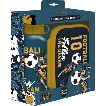 Diakakis imports Σετ Φαγητού Must Team Football Φαγητοδοχείο 800ml-παγούρι Αλουμινίου 500ml 000586461 5205698736841