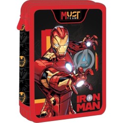 Diakakis imports Σχολική Κασετίνα Διπλή Γεμάτη Avengers Iron Man Must Team 000506308 5205698750298