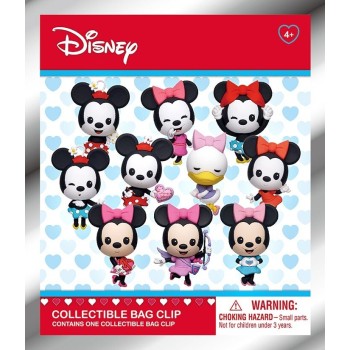 Disney Minnie Mouse Monogram Disney: Minnie 24 Pcs PDQ Blind Bag/Random 3D Foam Bag Clips Figures 103951 077764840203